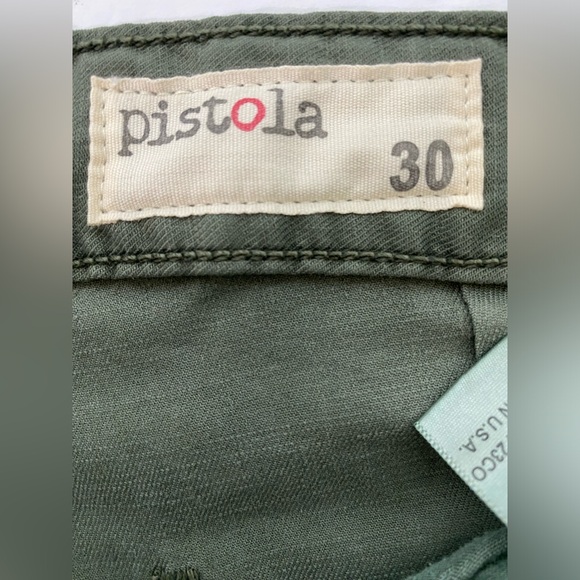 Pistola Moriah Women’s Army Olive Green Straight leg Crop Pant Size 30 NWT - Picture 7 of 12